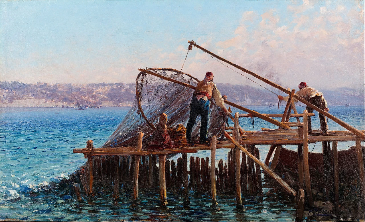 Pescatori che portano la pesca - Pera Müzesi, Instanbul
